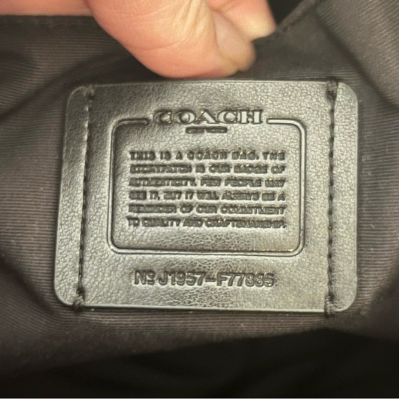 Coach Mae Signature โCโ brown & black crossbody adjustable strap purse bag! EUC - Picture 9 of 10